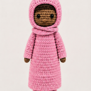 Handmade Crochet Abaya Doll - Image 7
