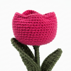 Handmade Crochet Tulip Bud - Image 7