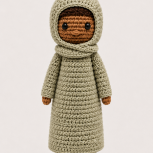 Handmade Crochet Abaya Doll - Image 3