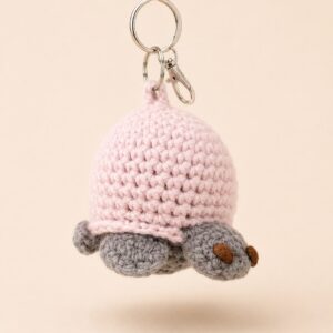 Handmade Crochet Turtle Keychain - Image 3