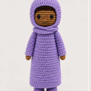 Handmade Crochet Abaya Doll - Image 4